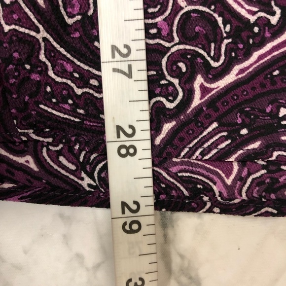 Rafaella Purple Blouse Roll Tab Sleeves Size Med NWT - Picture 5 of 7